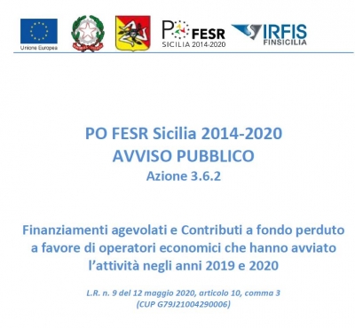Bando Irfis Sicilia: Finanziamenti agevolati e contributi a fondo perduto per attività avviate nel 2019/2020